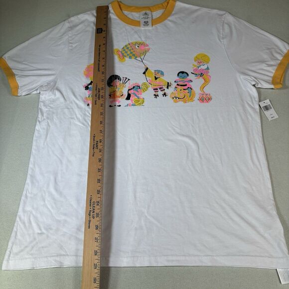 Walt Disney World 50th Anniversary Small World Ringer Shirt Limited Sz Large NEW - Picture 9 of 9
